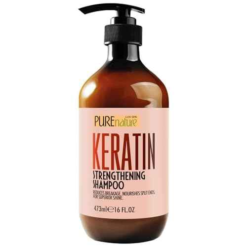 Keratin Shampoo - Sulfate Free, Strengthening Formula - Repair Damaged and Dry Hair - Products for Women and Men - For Thinning Hair - 16 Fl Oz