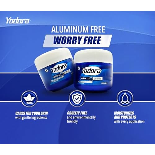 Classic Deodorant Yodoraa PACK of 60gr /2.11oz & 32g /1.12oz - Importado de Colombia - maximum protection