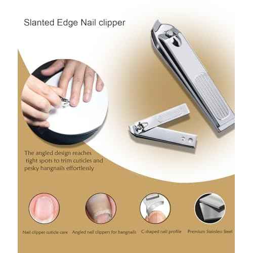 6-Piece Nail Clippers Set for Men Toe and Fingernail Clippers Kit with Travel Case Mens Manicure Nail Grooming Kits Gift for Dad Husband Boyfriend Men¡¯s Personal Care Essentials