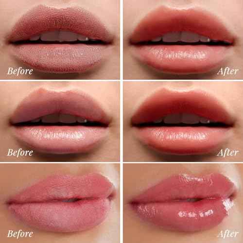 Lip Scrub & Lip Mask - Overnight Treatment Lip Care Kits with 2 Lip Exfoliator & 2 Sleeping Lip Balm, Intense Hydration Lip Set for Dry Chapped Cracked Lips, Exfoliate & Moisturize (4 Pack)
