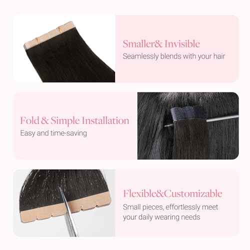 GOO GOO Tape in Hair Extensions Human Hair, 2 Dark Brown, 20inch 40g 10pcs, Mini Tape Cut to Fit£¬Skin Weft Seamless Invisible, Remy Human Hair