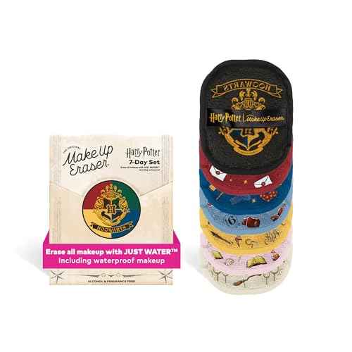 Makeup Eraser, 7-Day Set, Erase All Makeup with Just Water, Including Waterproof Mascara, Eyeliner, Foundation, Lipstick, Sunscreen, and More Harry Potter, 7ct