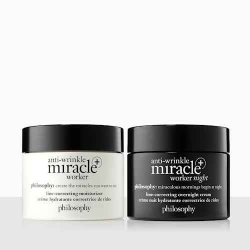 philosophy anti-wrinkle miracle worker line-correcting overnight cream face moisturizer - with vitamin C & hyaluronic acid - counteracts stress-induced damage for smoother skin - 2 fl oz