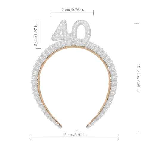 WHAVEL 40th Birthday Decorations for Women 40th Birthday Crown 40th Birthday Gifts Women