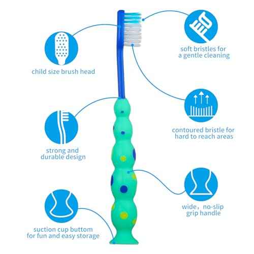Toddler Toothbrush Pack - 36 Pieces, Soft Bristle Animal Toothbrushes with Covers & Suction Cup for Kids Sensitive Teeth