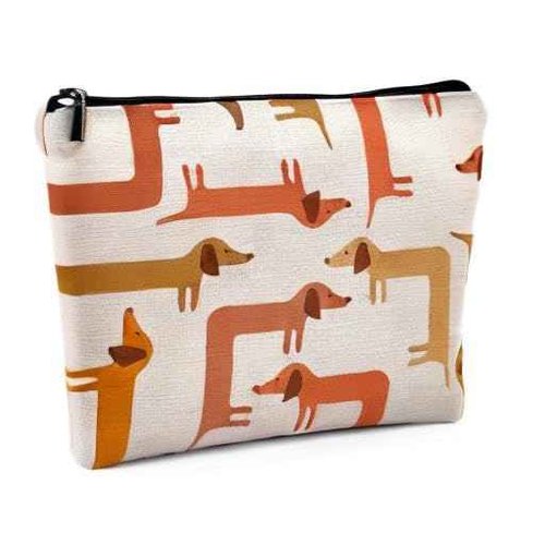 Dwept Funny Dachshund Cosmetic Bag, Gifts for Dog Lovers Mom, Dog Lovers Gifts, Dachshund DogLover Gift for Women, DogMakeup Bag for Purse, Wiener Weiner PuppyDog Travel Toiletry Beauty Bag