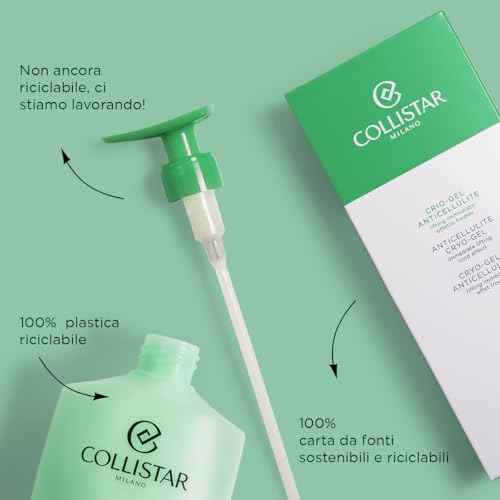 Collistar Anti-Cellulite Kryo Gel Body Cream with Cooling Effect, Stimulates Microcirculation and Fluid Drainage for Orange Peel, Heavy Legs and Sensitive Capillaries 400ml