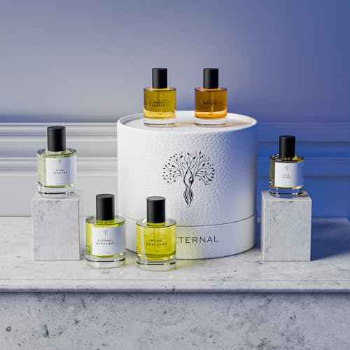 Eternal perfume oils Gift Set | 6 Pcs Exquisite Scents Inspired by Iconic Fragrances | Long-Lasting - Perfume Oils for Women & Men (Sweet Luxury, Pear Pressure, Maxim, Oud, Bergamot, Pink Jasmine)