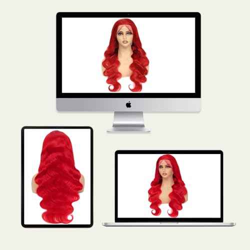 30 Inch Red Human Hair Wig 200 Density Red Body Wave 13x4 HD Lace Front Wigs Human Hair Pre Plucked with Baby Hair Red Wig Human Hair Color Lace Frontal Wigs for Women