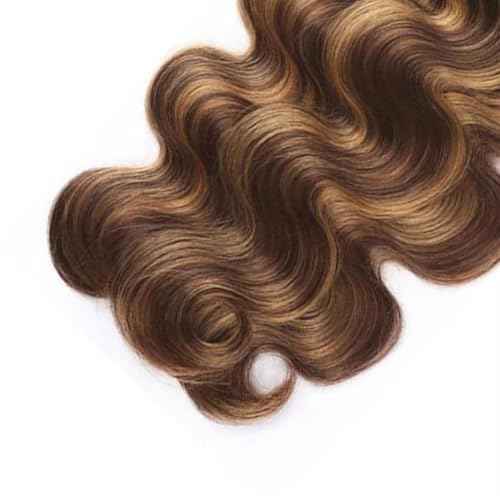 28 28 28 inch Ombre Brown Bundles 4/27 Human Hair Bundles Highlight Blonde Human Hair Bundle Double Weft 300g