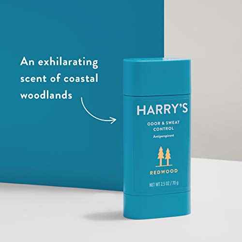 Harry's Antiperspirant Deodorant, Sweat & Odor Control Antiperspirant for Men, Redwood, 2.5 oz Pack of 3