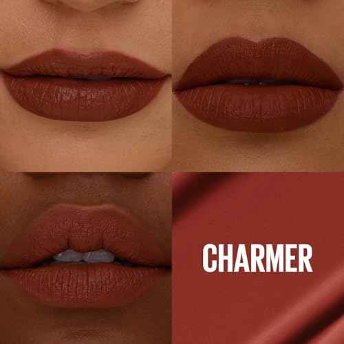 MAYBELLINE Super Stay Matte Ink Liquid Lipstick Makeup, Long Lasting High Impact Color, Up to 16H Wear, Charmer (Midtone Mauvy Brown)