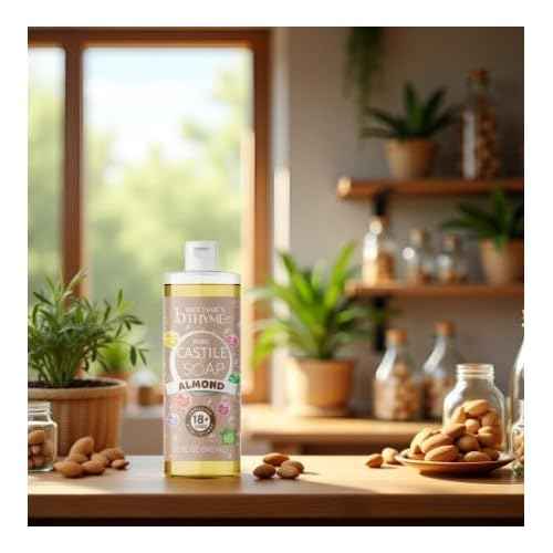 Brittanie's Pure Castile Liquid Soap Almond ? 2 Pack (32oz Each) | Natural, Organic, Multi-Purpose Soap for Body, Face, Home & Pets | Vegan, Sulfate-Free, Made in USA