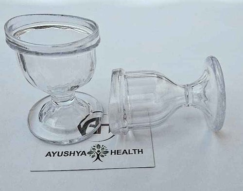 AYUSHYA HEALTH Transparent Eye Wash Cup with Storage Container- Eye Cups for Eye wash Shaped Rim for Eye Rinse n Cleansing Eye wash Cups Remove Dust, Makeup & Irritants- Eye wash kit Set of 2 Eye Cup
