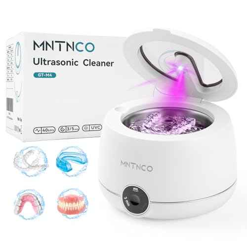 Ultrasonic Retainer Cleaner, White? Ultrasonic Retainer Cleaning Machine, Cleaner for Denture,Nightguard,Mouth Guard, Touch Retainer Cleaner.