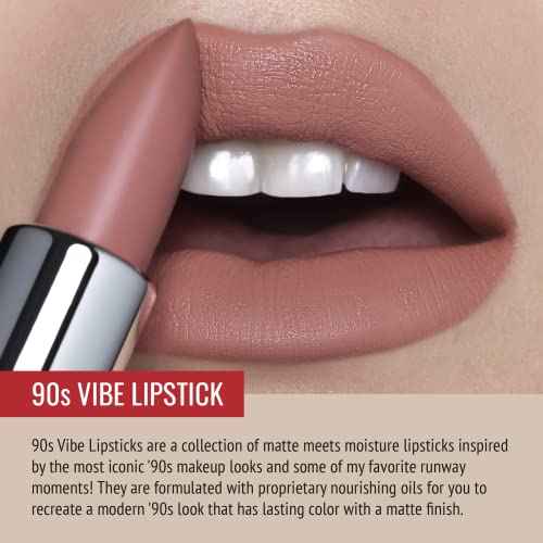 Runway Rogue 90s Vibe Lipstick Trio, Moisturizing Matte Lipstick Set, (¡®Patricia¡¯, ¡®Front Row¡¯, ¡®Booked Out¡¯)