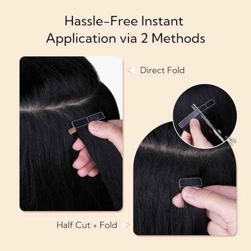 HOTBANANA Wide Tape in Hair Extensions Human Hair, DIY Cut Tape in weft hair extensions£¬20inch 100g 20pcs Balayage Dark Brown Mixed Chestnut Brown Straight Style