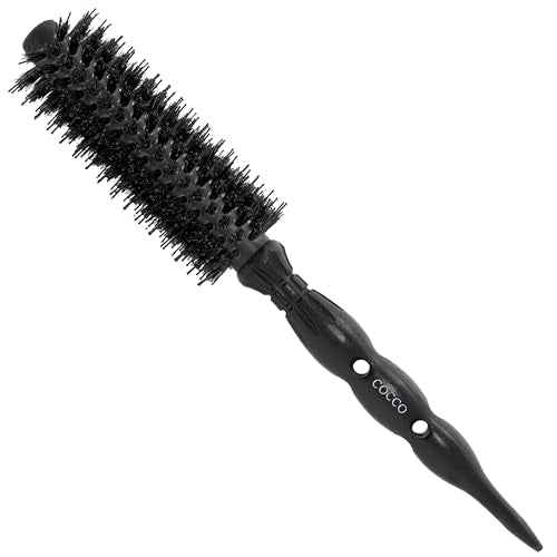 COCCO Black Series Ceramic Boar Brush S3, Hair Styling Brush with Dual Bristle Technology, Ceramic-Coated Barrel, Ergonomic Design, 41 mm