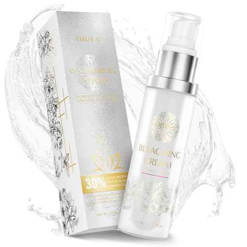 Skin Bleaching Cream - Vitamin C for Intimate Areas, Skin Lightening Cream Dark Spot Corrector for Underarms, Knees, Elbows, Inner Thighs & Bikini Line, Sodium Hyaluronate and Niacinamide, 1.7fl oz
