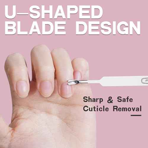 Kylara Cuticle Trimmer Set 3 in 1 - Cuticle Nipper,Pusher & Cutter,Professional Stainless Steel Manicure Pedicure Tools for Women,Gradient Pink Nail Care Kit for Home Salon & Nail Artists