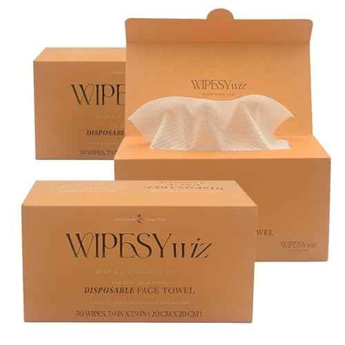 Disposable Face Towels, 3 Pack (210 Total), Enriched with Camellia Extract, Large Facial Cleansing Wipes, Quick-Dry Makeup Remover Cloths, Soft Towelettes for Women & Men - 7.9"x7.9"