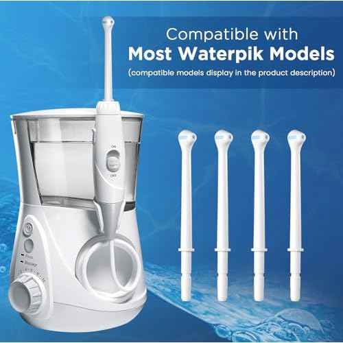 Replacement Heads for Waterpik, Gentle Mist Tech for Sensitive Gums, Replacement Tips for Waterpik Water Flosser, 70¡Æ Wide Spray for Efficient Deep Cleaning(4 Mist Tips)