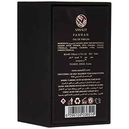 Swiss Arabian FANNAN, Eau de Parfum 80 mL from the SAWALEF Boutique Range | Unisex Mossy Woods Niche Release | Long Lasting with Intense Sillage | Cologne for Men and Perfume for Women Oud