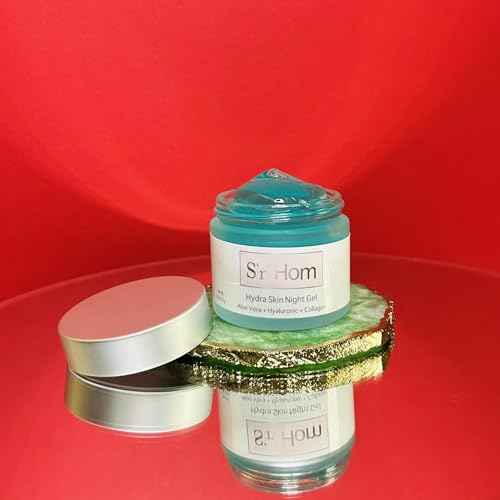 Hydra Skin Night Gel, Aloe Vera with Hyaluronic Acid and Collagen, Hydrating Face Moisturizer