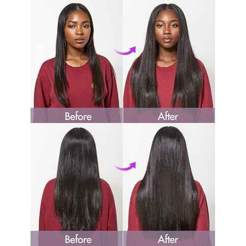 LUVME HAIR Hair Extensions Real Human Hair Fullness with 1 Pack 135g Silky Straight Clip in Hair Extensions 9pcs 20clips 18 inch Hair