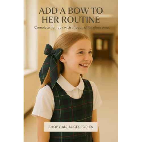 Extra Large Long Tail Jumbo Size School Uniform Plaid Girls Hair Bow with French Barrette (Green Navy Yellow red *Plaid #55*)