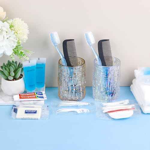 Basic Toiletry Kits, Individually Packed, Personal Hygiene Kit Bulk Homeless Care Package Supplies Travel Size Toiletry Kit for Men Women Charity Reusable Toiletry Bag (Pack of 10)