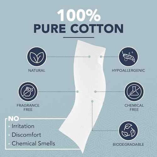 100% Pure Cotton Face Towels ? 80 Count Large Disposable Wash Cloths for Face Washing, Makeup Removal & Acne Care | Ultra Soft, Hypoallergenic & Fragrance-Free