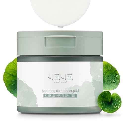 Soothing Calm Toner Pad, Daily Gentle Exfoliating & Hydrating Facial Pads for Intense Soothing Care, Heartleaf Extract and CICA for Sensitive Skin Safe, Korean Skincare (60 Pads)