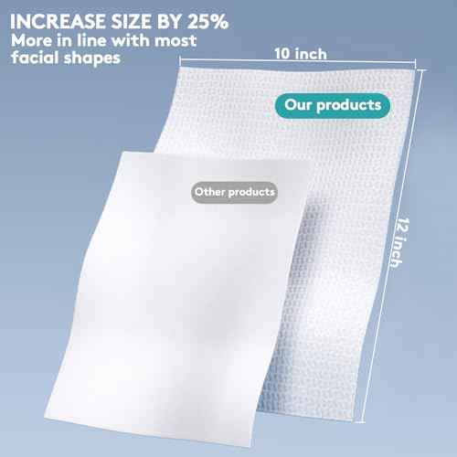 RGBB Clean Face Towels 10"¡¿12", Disposable, Ultra-Absorbent, Hypoallergenic & Soft Makeup Remover Dry Wipes, Pamper Your Face, Hygienic Towelettes, for All Skin Types£¨200 Count£©