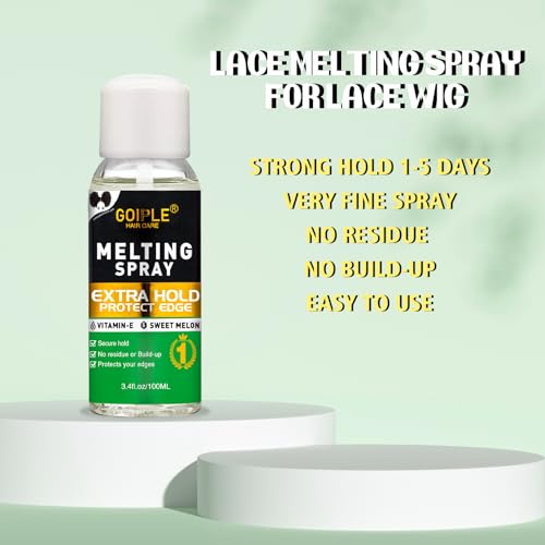 WOZUTUNT Hair-adhesives, 3.4 fl Oz Lace Melting and Holding Spray Glue for Wigs, Extra Hold for Closure Wigs Extensions, Strong Natural Forming Hold