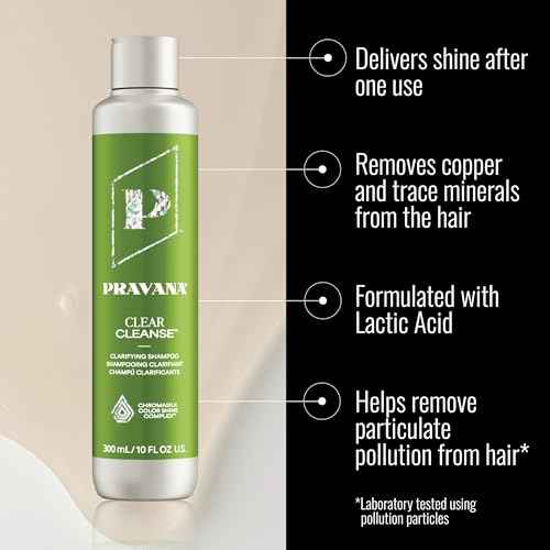 Pravana Clear Cleanse Mineral Diminishing Shampoo | For Clarifying Color Treated Hair | Instantly Removes Hard Water Deposits | Hydrates, Energizes, Volumizes | Eliminates Discoloration | Vegan
