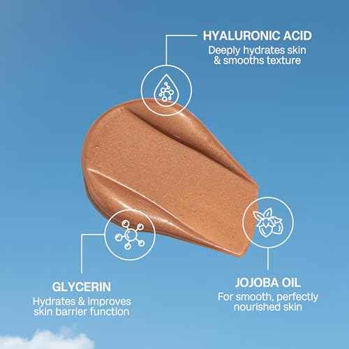 Bali Body Bronzing Serum | Hydrating with Hyaluronic Acid & Vitamin E | Anti-Aging Skin Bronzing Serum for Face | Lightweight, Non-Greasy, Buildable Skin Tint | Cruelty-Free (30 ml / 1.01 fl oz)