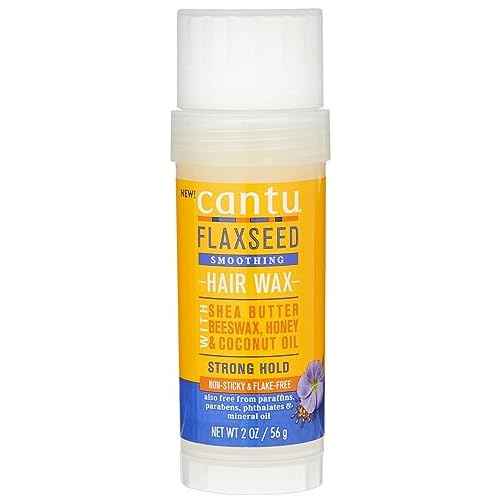 Cantu Flaxseed Smoothing Hair Wax with Shea Butter, Beeswax, Honey & Coconut Oil 2 oz