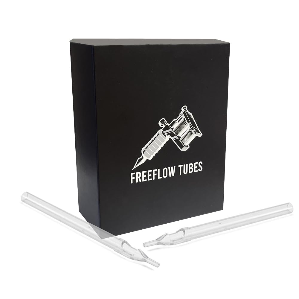 FREEFLOW 15MT 15FT Magnum Flat Tip Long Tattoo Tubes Gripless Disposable Sterile