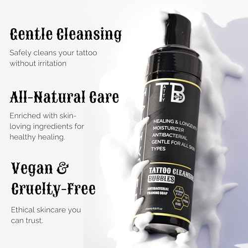 Tattoo Cleansing Foam ? Gentle Tattoo Aftercare Soap & Piercing Wash ? Hydrating Foam Cleanser for New Tattoos ? 6.8 fl oz