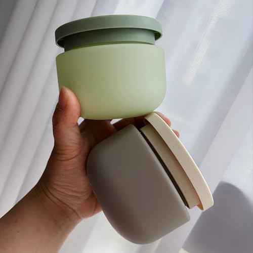 Qeuly 8.8 Oz Plastic Jars With Lids£¬2 Pcs Cosmetic Containers With Lids, Leak Proof Cosmetic Jars, Body Butter Containers for Cream, Bath Salt, Sugar Scrub, Gel, Slime, Rhinestone Storage