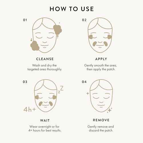 K+ Wrinkle Patches for Marionette, Smile Lines with Hyaluronic Acid, Adenosine and Peptides - Korean Overnight Mindful-Aging Facial Stickers (60 Count)