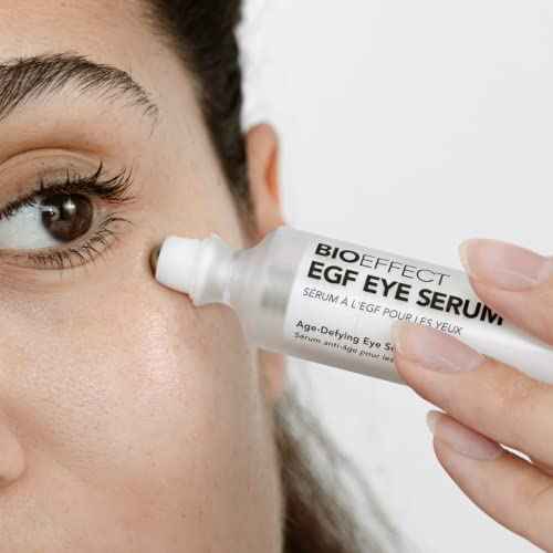 BIOEFFECT EGF Eye Serum with De-Puffer Rollerball, Anti-Aging, Moisturizing Contour Gel To Visibly Reduce Wrinkles, Puffiness, Fine Lines with Barley Growth-Factor Protein
