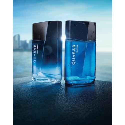 O BOTICARIO Quasar Classic Eau de Toilette, Long Lasting Fragrance Cologne for Men, Citrus, Cardomom & Neroli, 3.4 Ounce