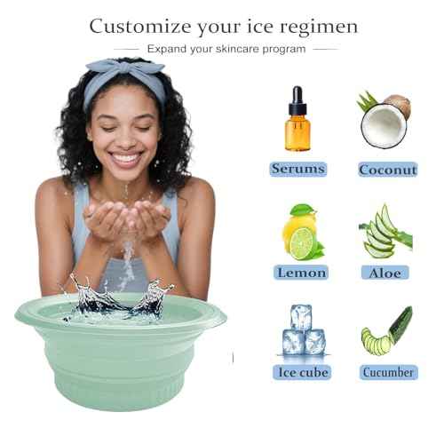 Face Bowl for Ice with Built-in Tray (Green)