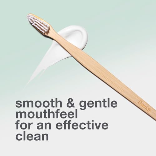Davids Premium Bamboo Soft Bristle Toothbrush - 3 Pack | BPA Free, Eco-Friendly, Sustainable High Performance Bristles to Improve Oral Health Naturally | 100% Natural Bamboo Handle | Made in Germany