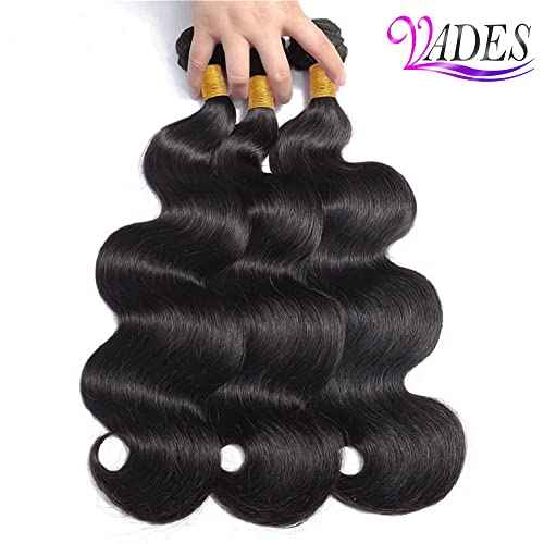 Body Wave Bundles Human Hair (20 22 24Inch) 10A Brazilian Human Hair Bundles Body Wave 3 Bundles 100% Unprocessed Brazilian Virgin Hair Body Wave 3 Bundles Human Hair Extensions Natural Black Color