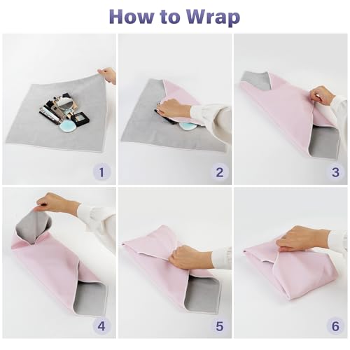 Walking Way Self-Adhesive Magic Cloth Makeup Bag, Portable Protective Cosmetic Pouch, Camera Lens Wrap, Stylish Travel Organizer for Beauty Essentials, Travel, Gifts & Daily Use