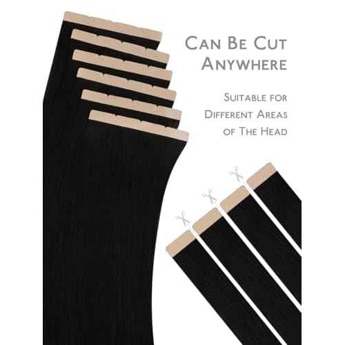 WENNALIFE 8cm Tape in Hair Extensions Real Human Hair, Tape Weft Hair Extensions Human Hair 18 Inch 100g 20pcs Jet Black Luxury Remy Hair Straight Extensiones De Cabello Hmano