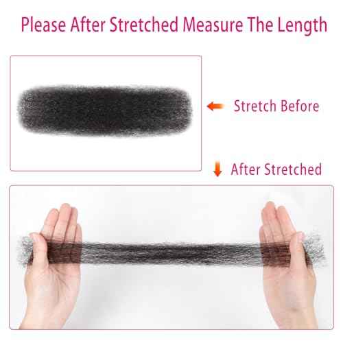 Afro Kinkys Bulk Human Hair For Braiding Afro Kinky-Curly Human Hair Bulk For Mini Twist Hair 18Inchs 50g/pack Bulk Human Braiding Hair For Micro Locs Extensions (1B, 18Inchs,50g/pack)